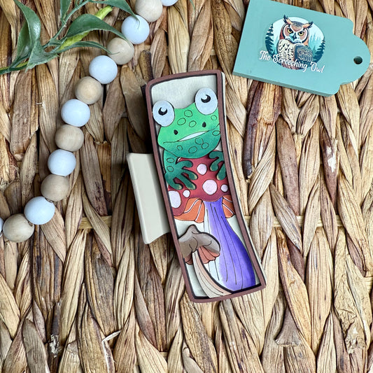 Mushroom and Frog Claw Clip