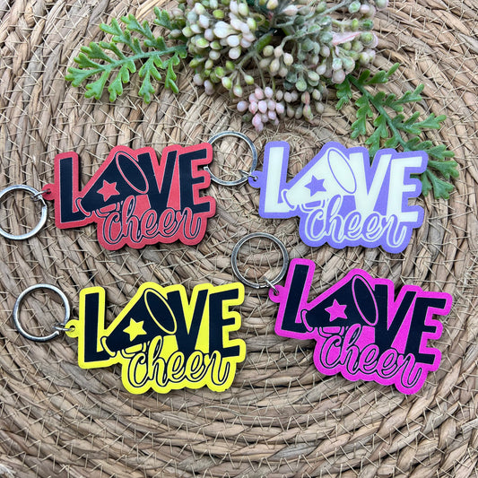 Love Cheer Acrylic Keychain