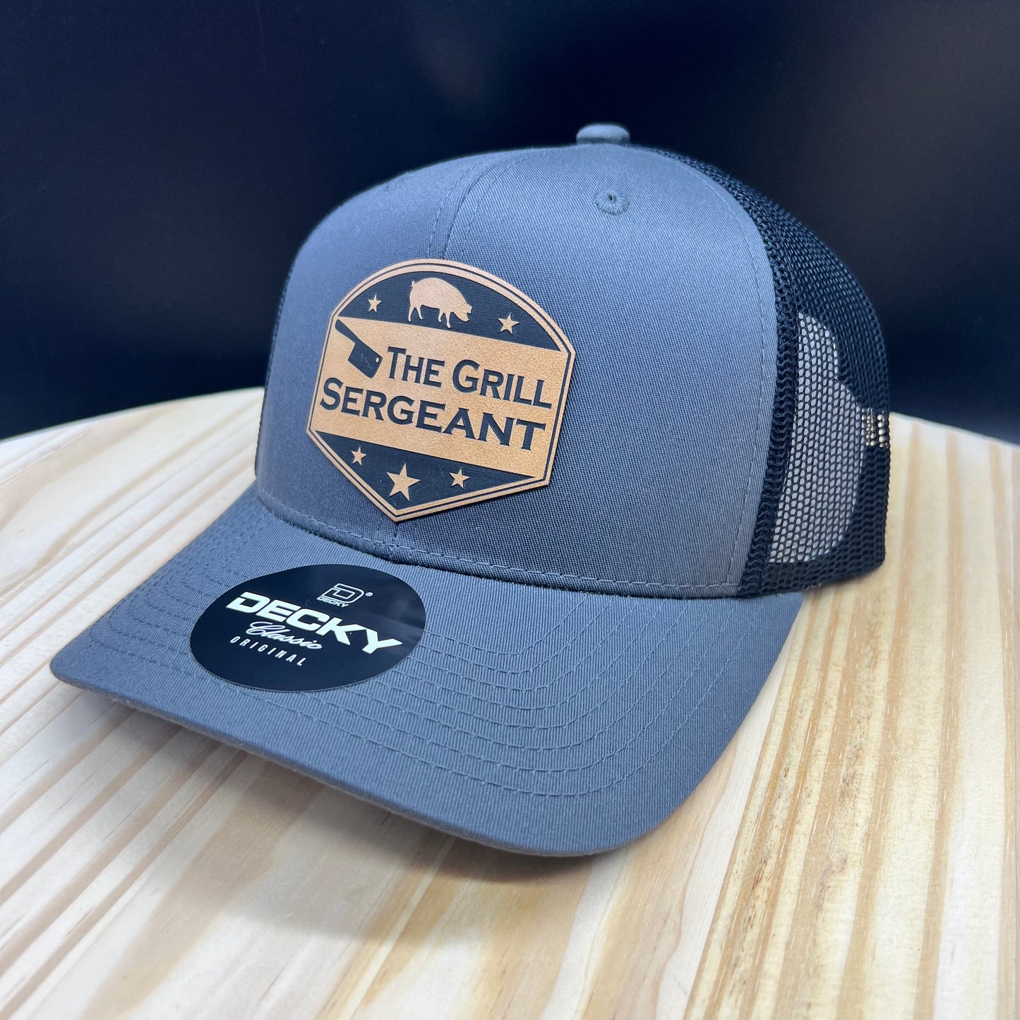 Grill Sergeant - Structured Bill Trucker Hat - Charcoal/Black