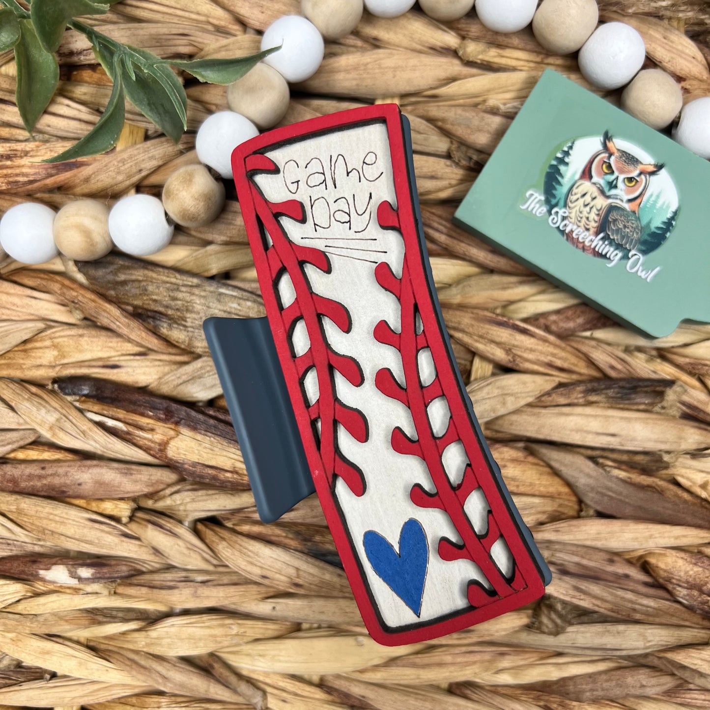 Baseball Game Day Claw Clip