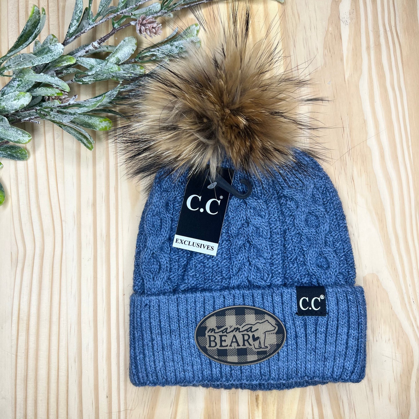 C.C Beanie Black Label - Mama Bear - Denim