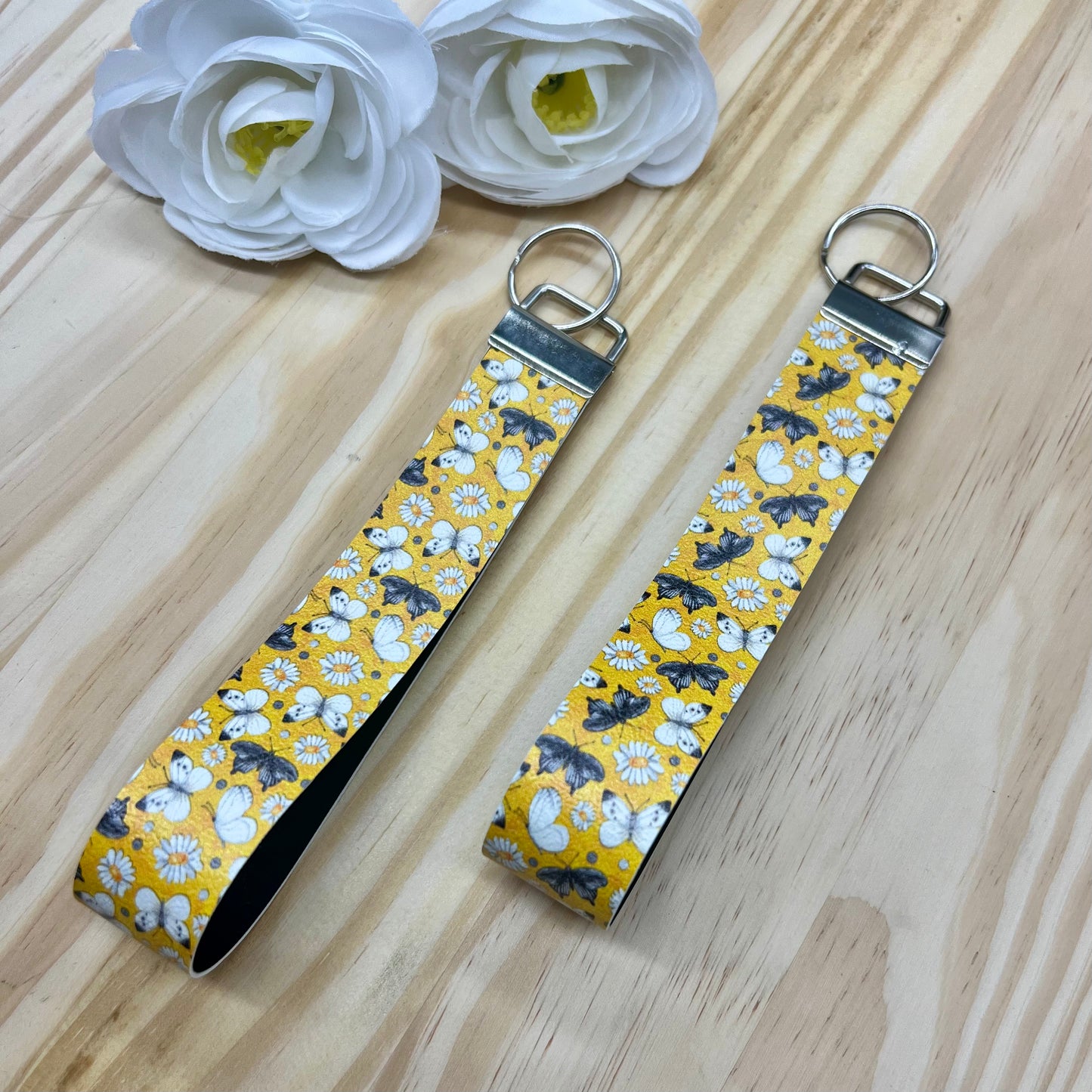 Yellow Butterfly Key Fob