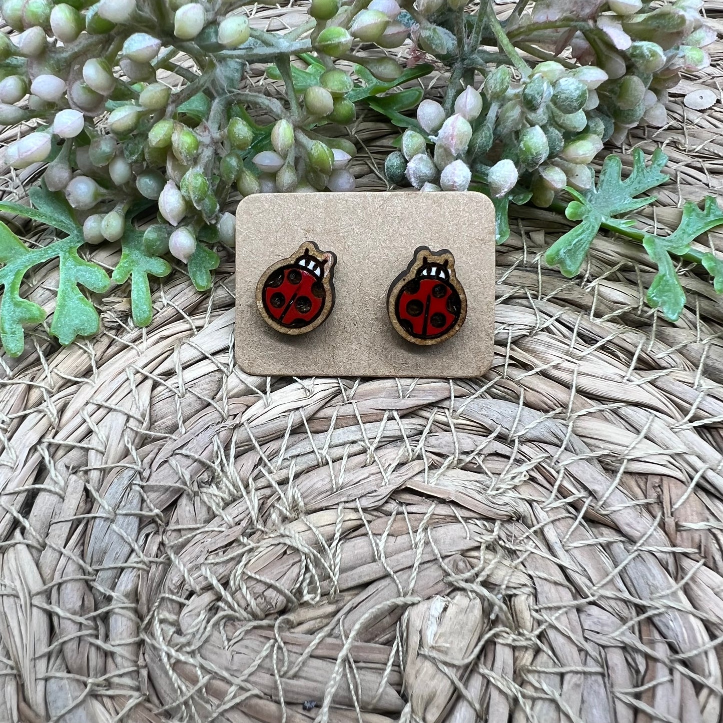 Ladybug Stud Earrings