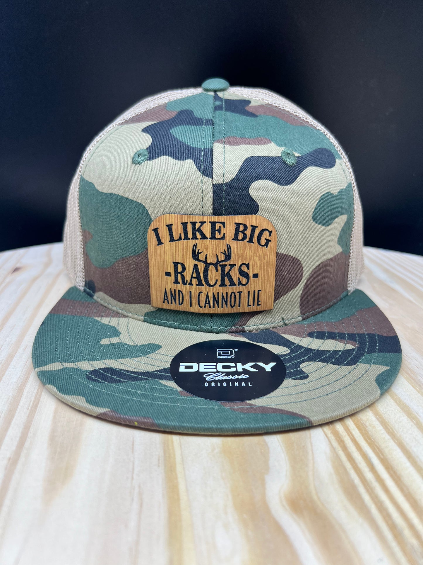 Big Racks - Flat Bill Trucker Hat- Camo/Khaki