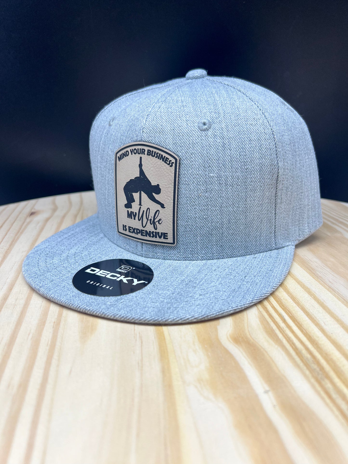 Pole Dancing Husband - Flat Bill Structured Hat - Heather Gray