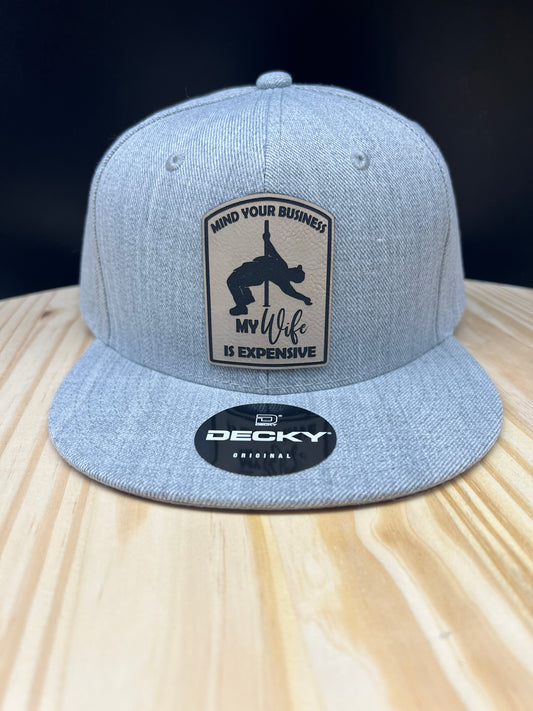 Pole Dancing Husband - Flat Bill Structured Hat - Heather Gray