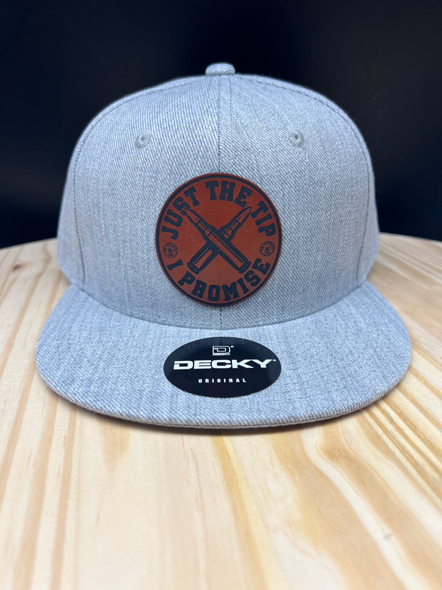 Just the Tip - Flat Bill Structured Hat - Heather Gray