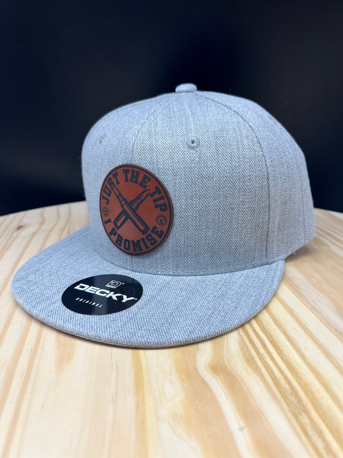 Just the Tip - Flat Bill Structured Hat - Heather Gray
