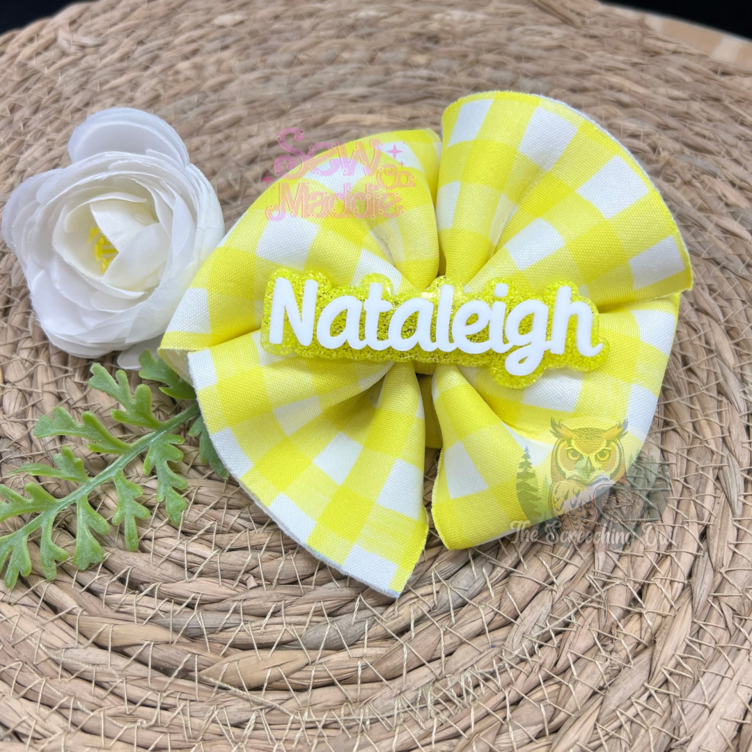 Custom Name Acrylic Hair Clips