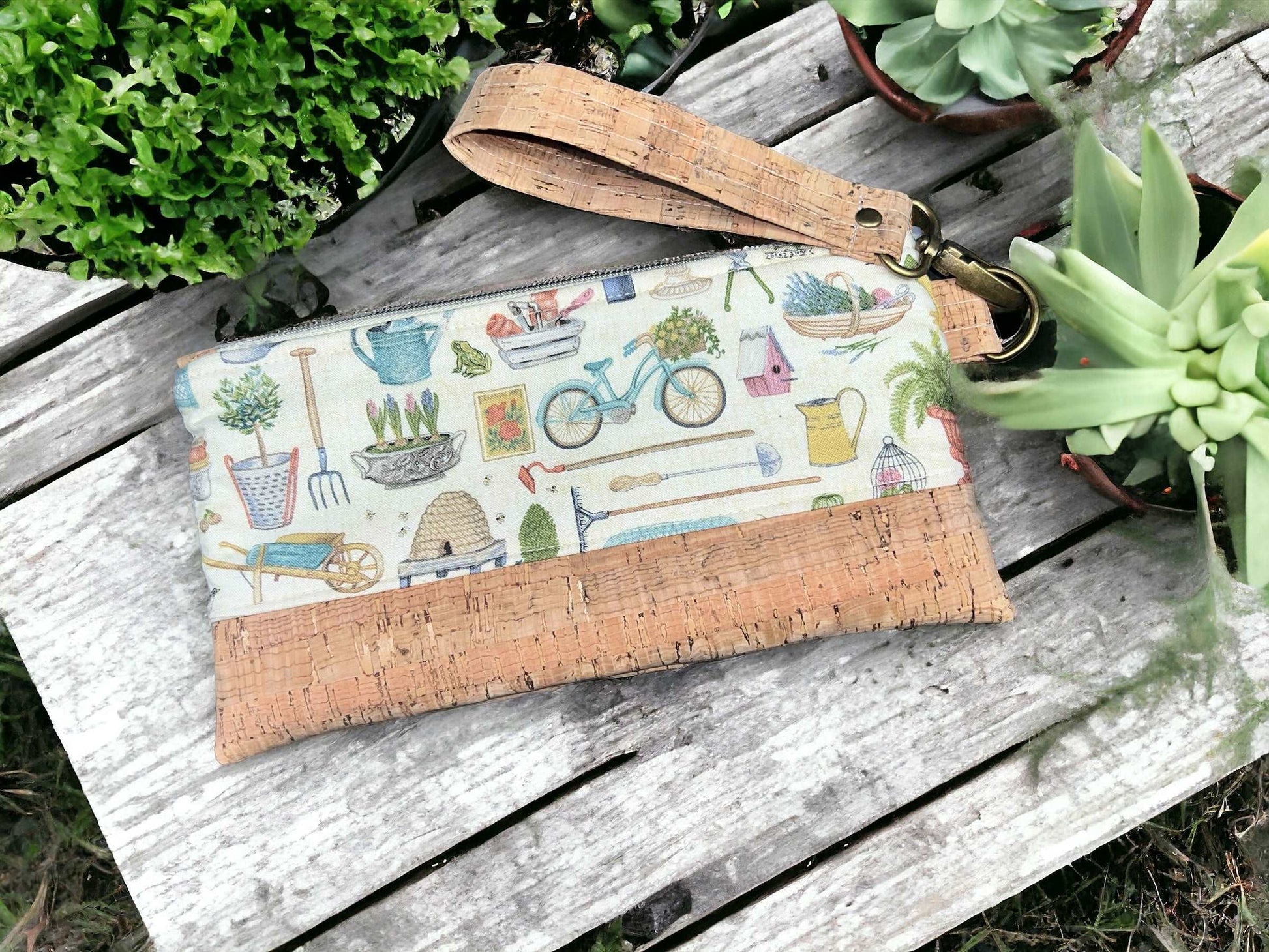 Garden Scatter Wristlet Wallet