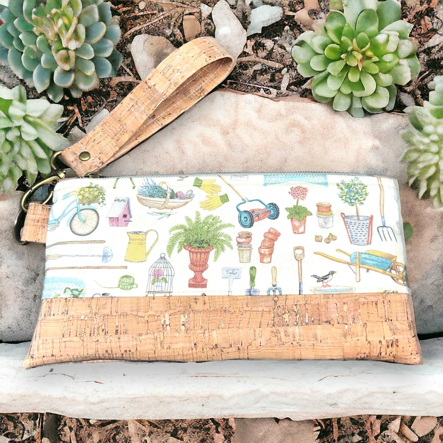 Garden Scatter Wristlet Wallet