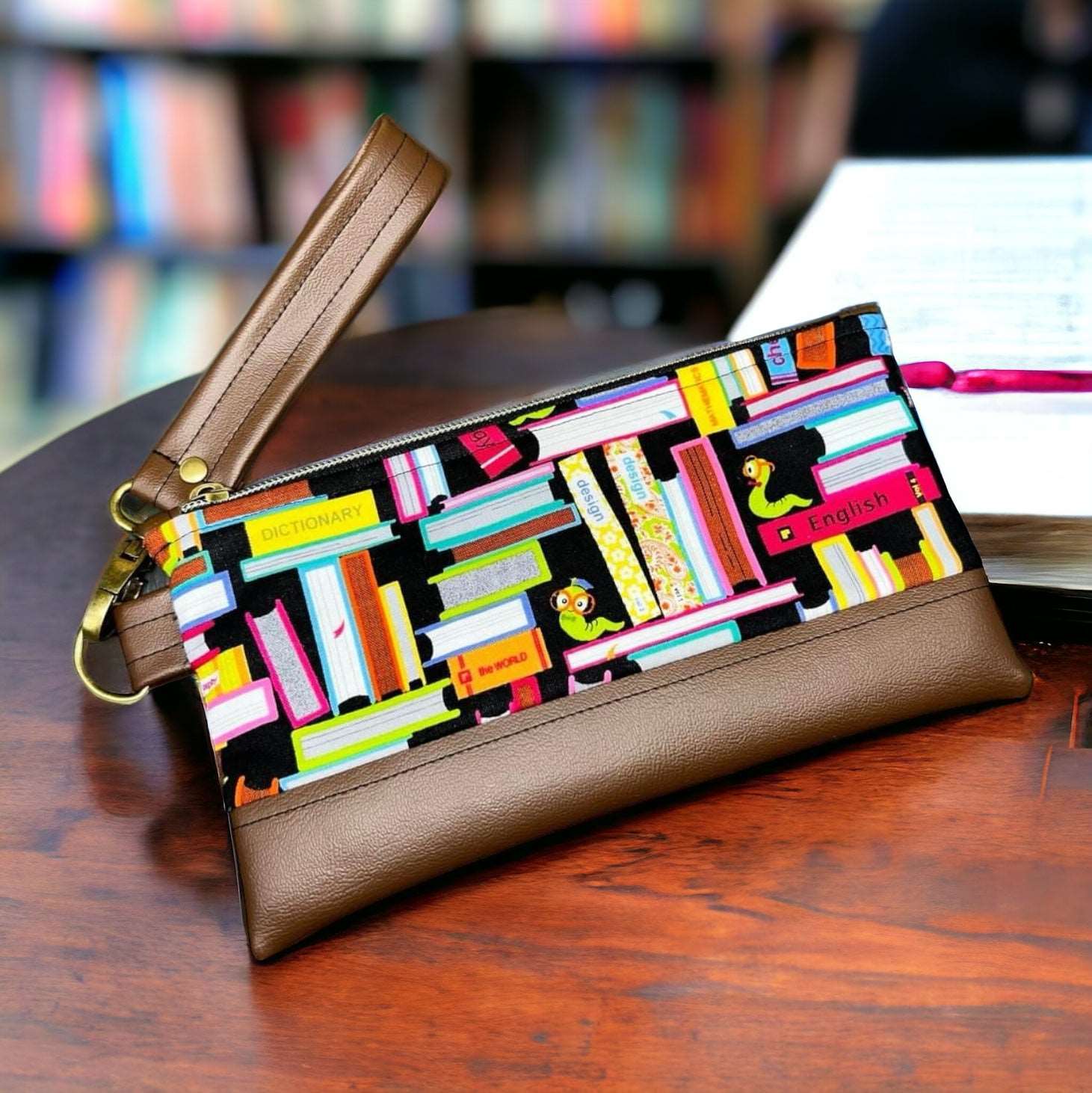 Bookworm Wallet Wristlet