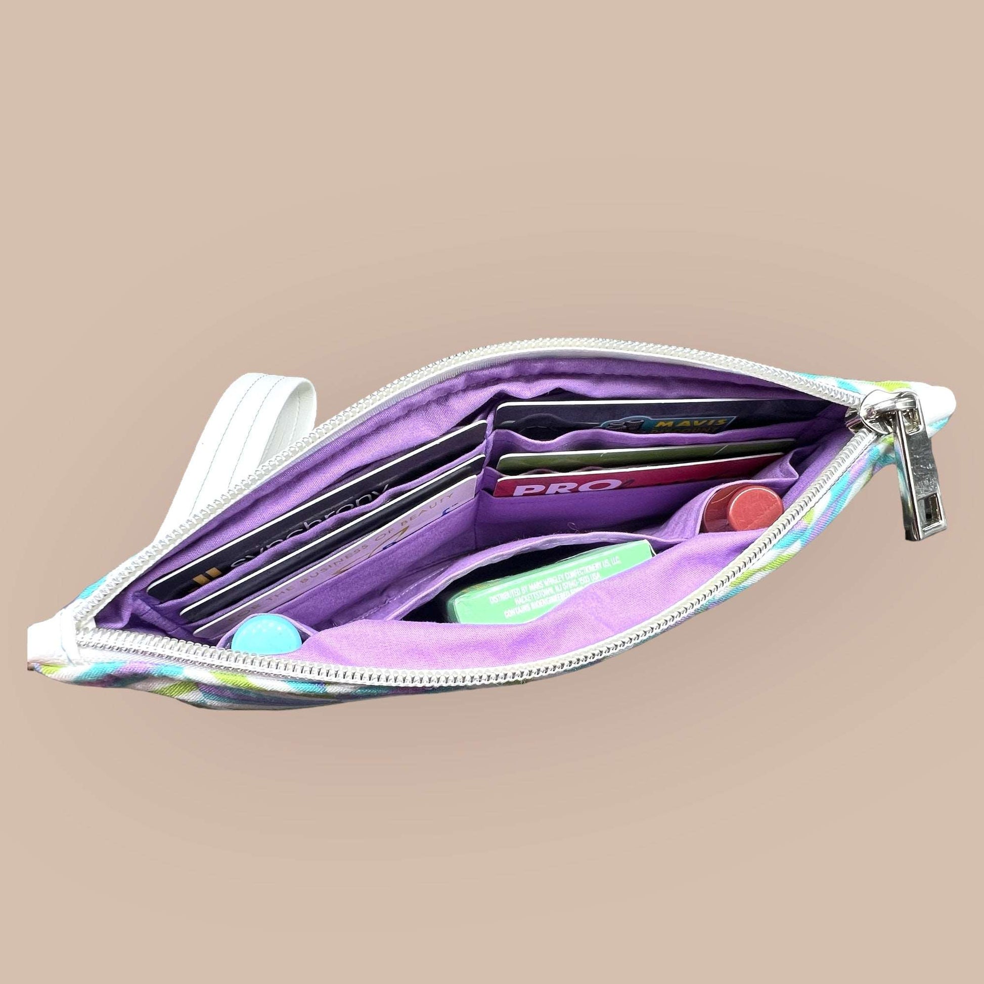 Diagonally Blue Wristlet Wallet