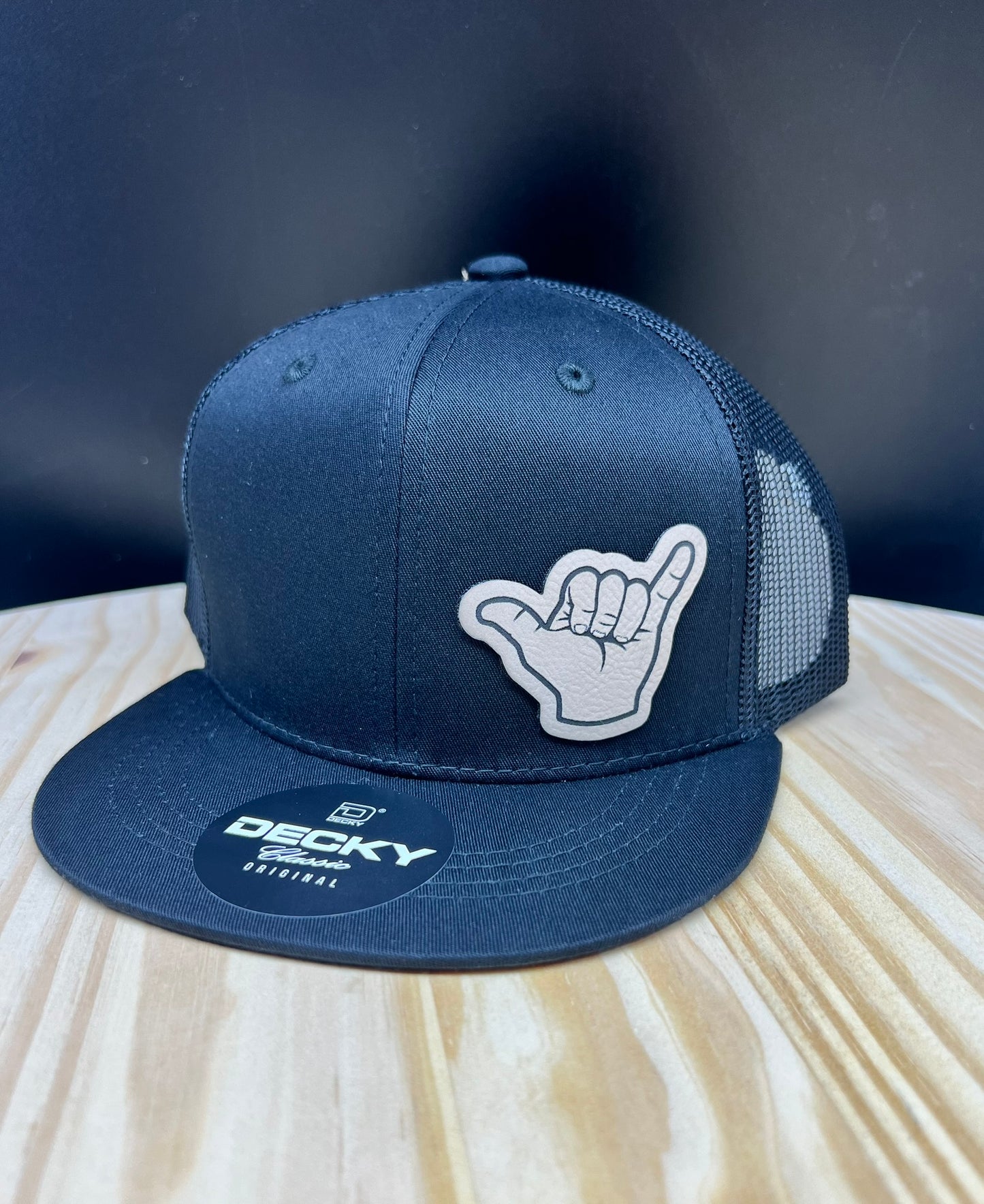 Hang Loose - YOUTH Flat Bill Trucker Hat - Black