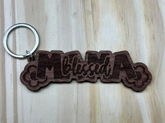 Blessed Mama Keychain