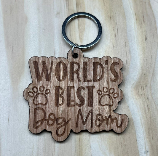 World's Best Dog Mom Keychain