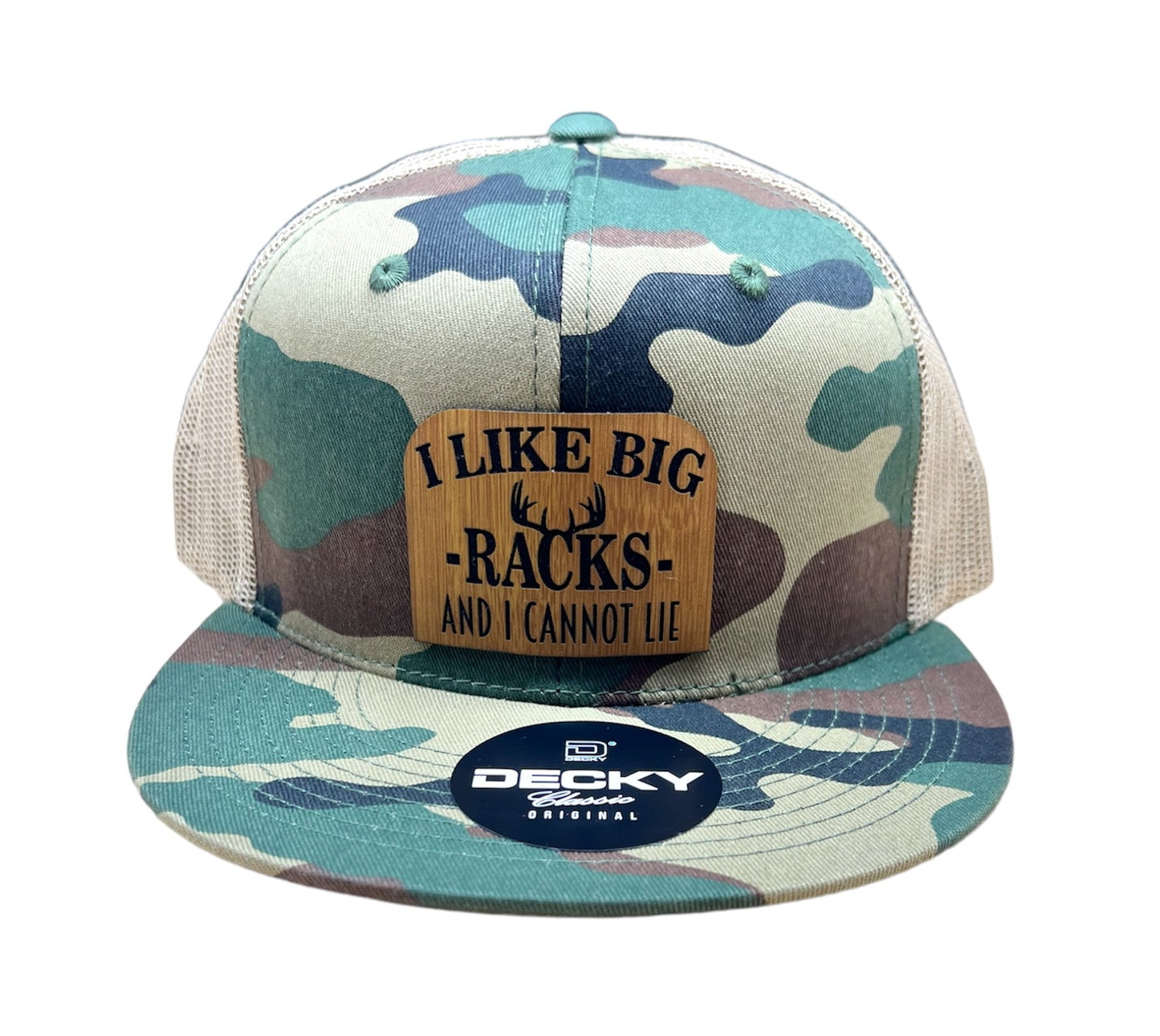 Big Racks - Flat Bill Trucker Hat- Camo/Khaki
