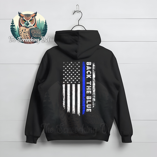 Back the Blue Hooded Sweatshirt