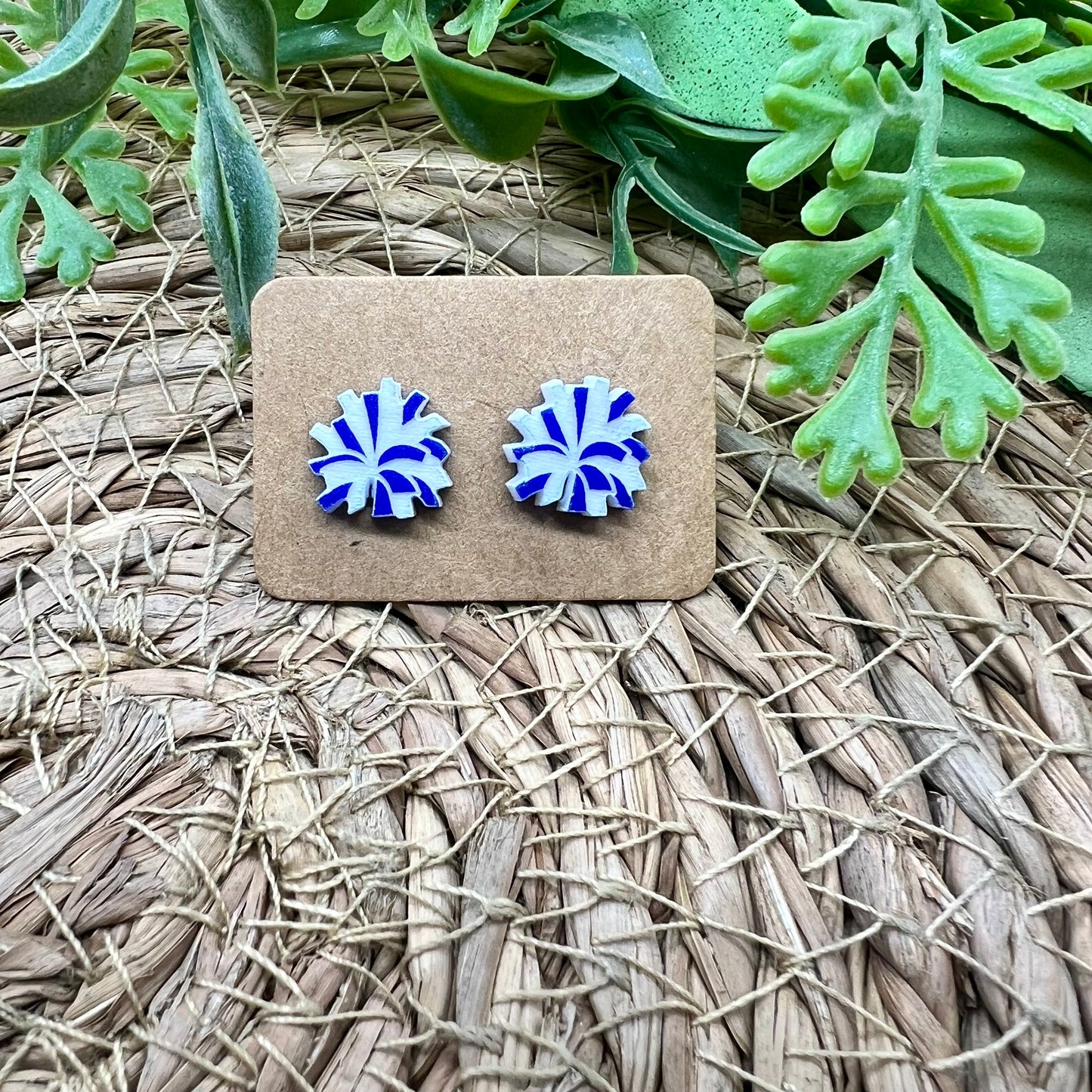 Cheer Pom Pom Stud Earrings