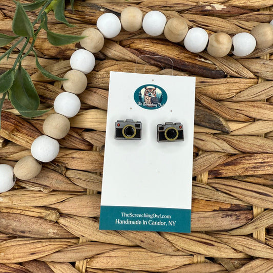 Camera Stud Earrings