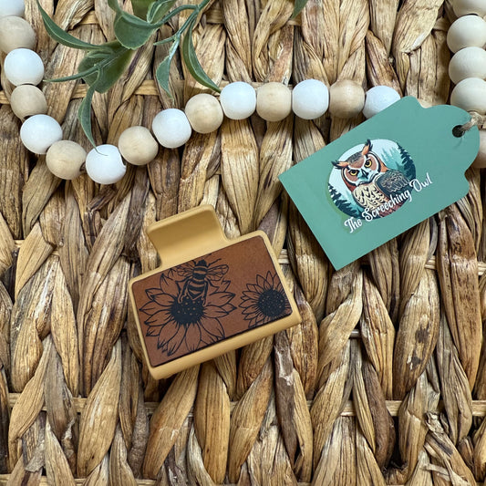 Sunflowers & Bee Claw Clip