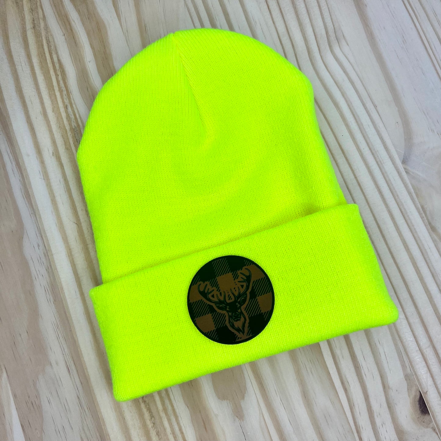 Beanie - Pick Your Patch - Safety Yellow