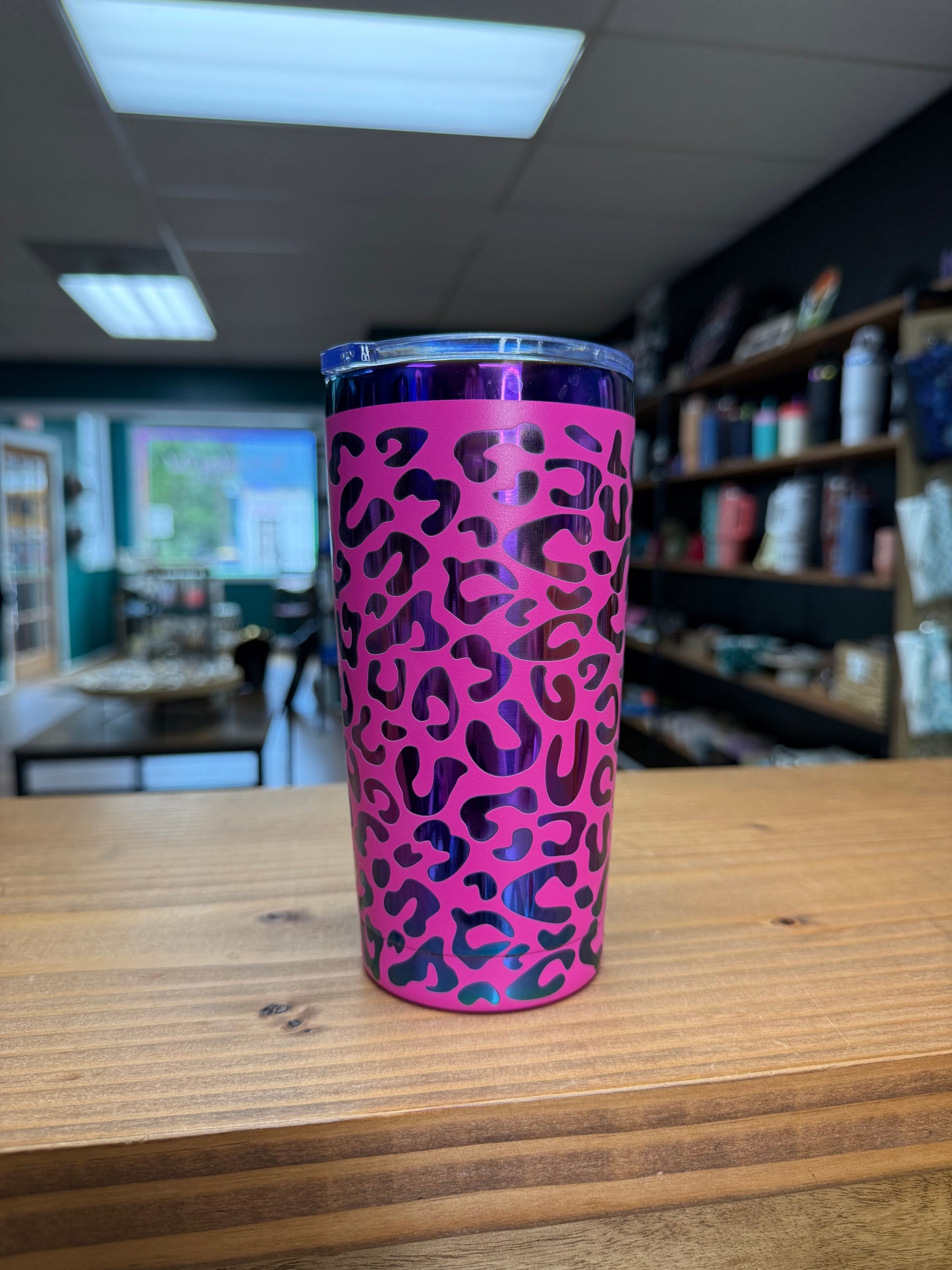 Cheetah - Pink to Rainbow 20oz Tumbler
