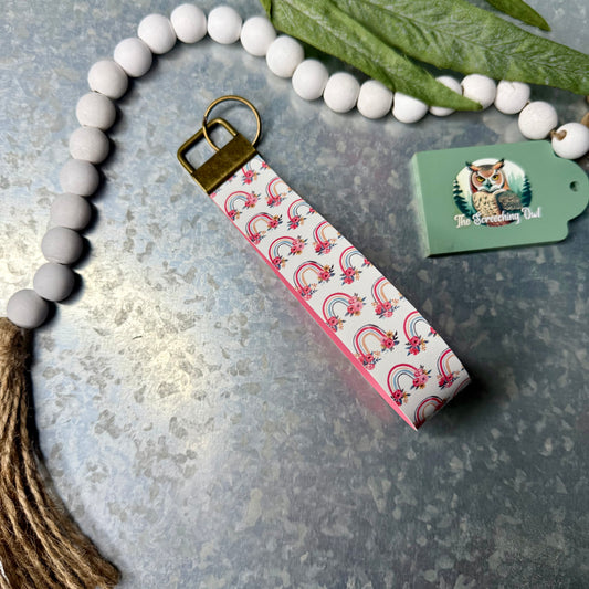 Floral Rainbows Key Fob