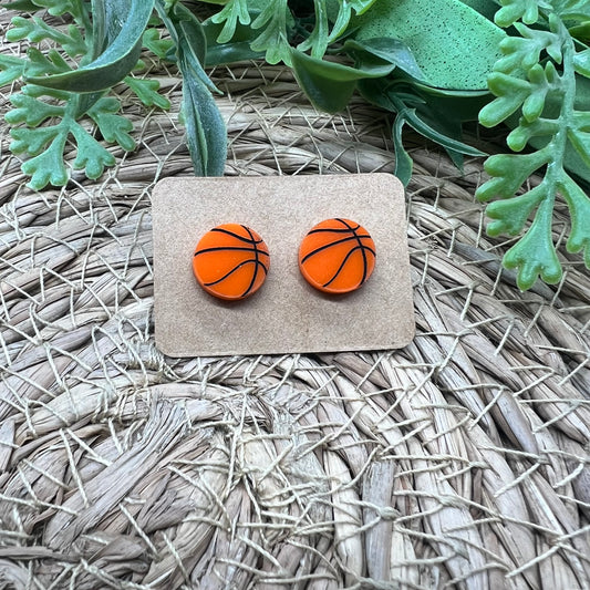 Basketball Stud Earrings