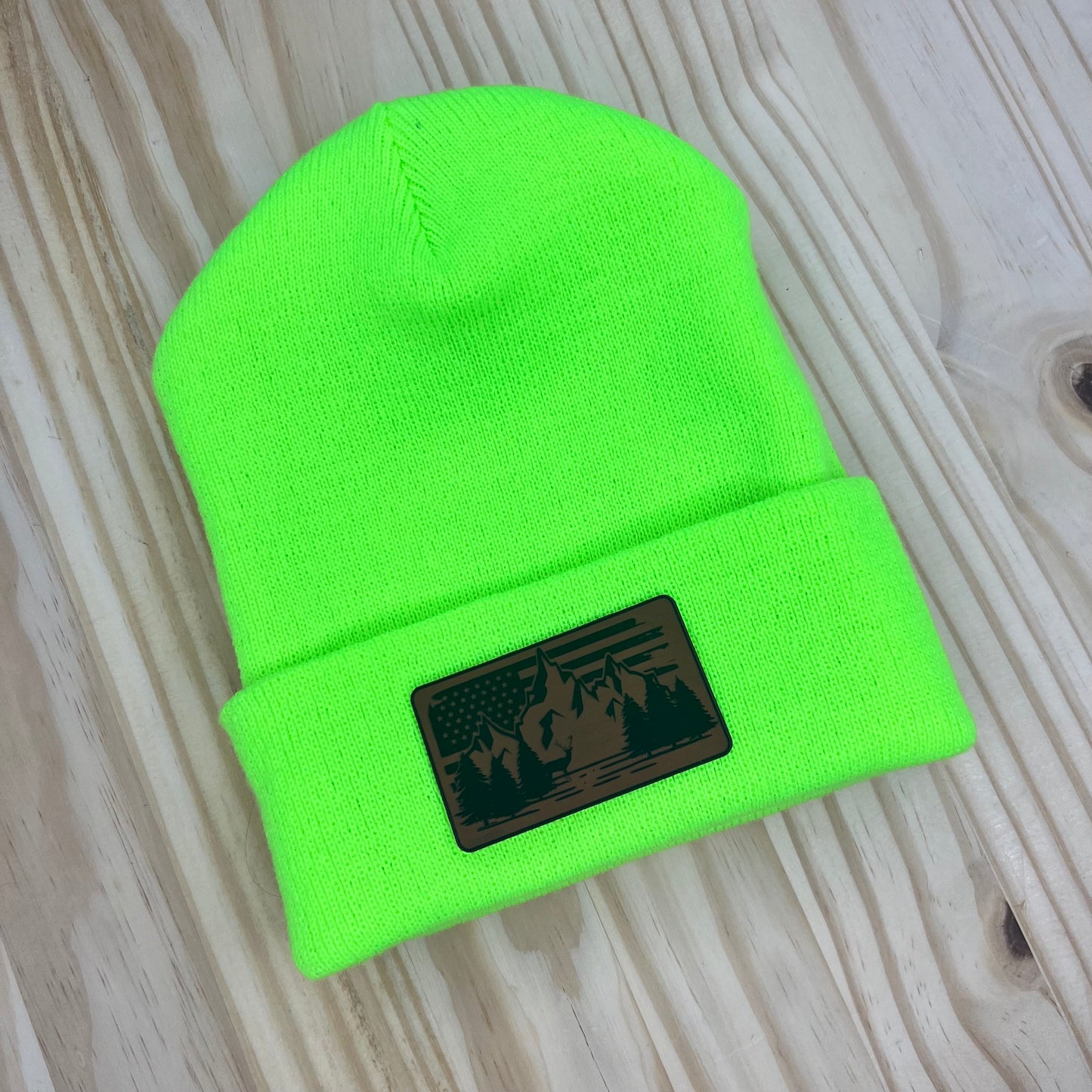 Beanie - Pick Your Patch - Neon Green