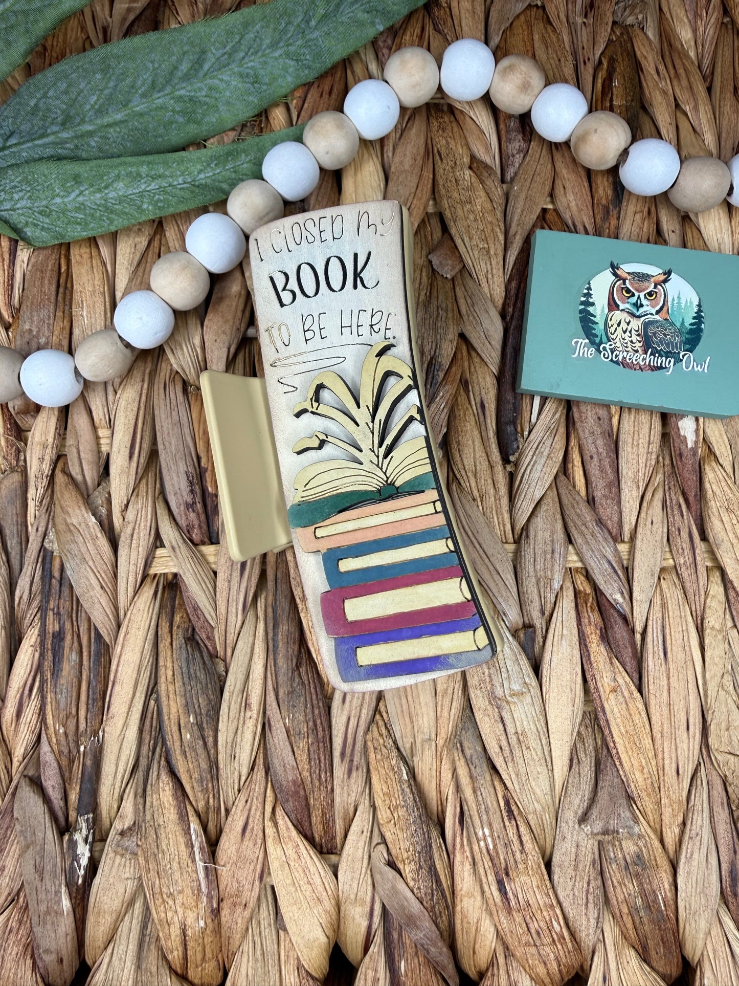 I Closed My Book Claw Clip