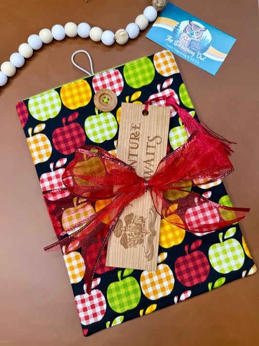 Plaid Apples Book Sleeve Gift Set - Small