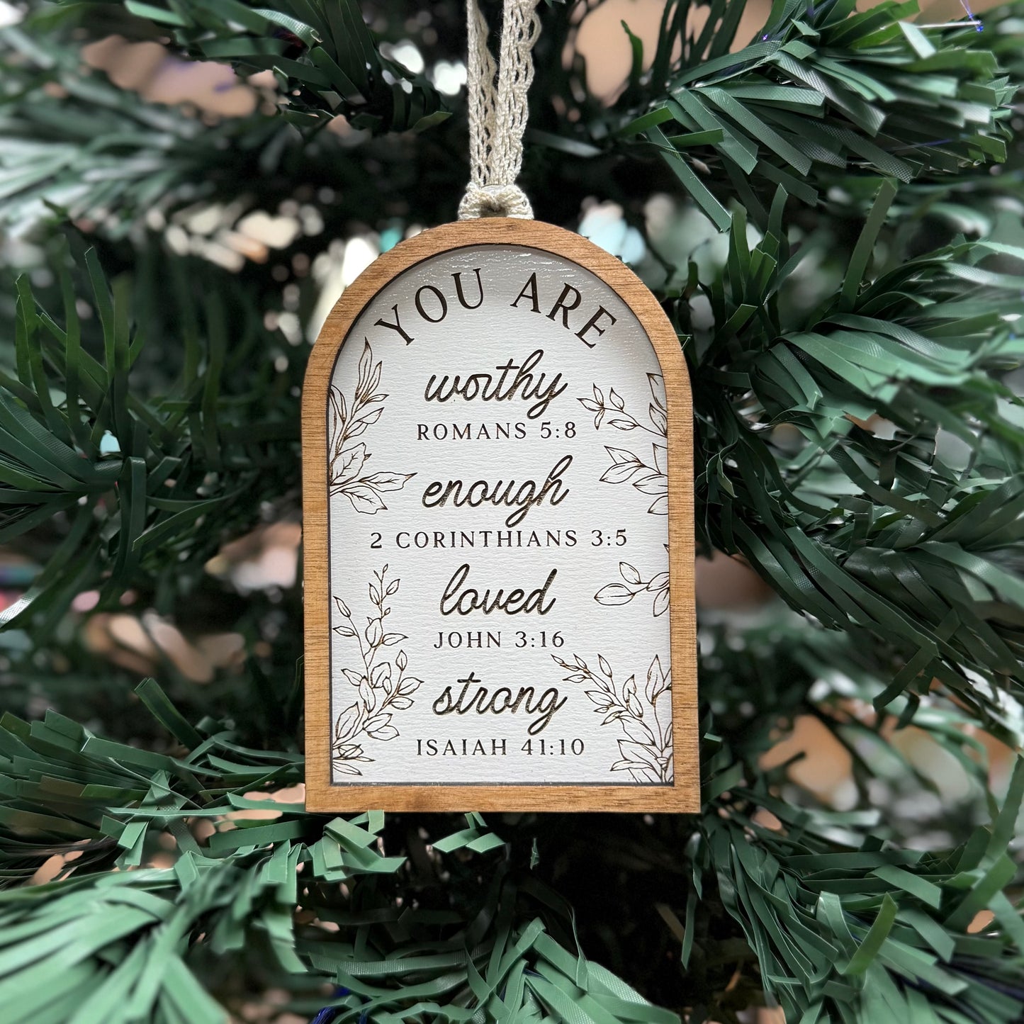 Bible Verse Affirmation Ornament