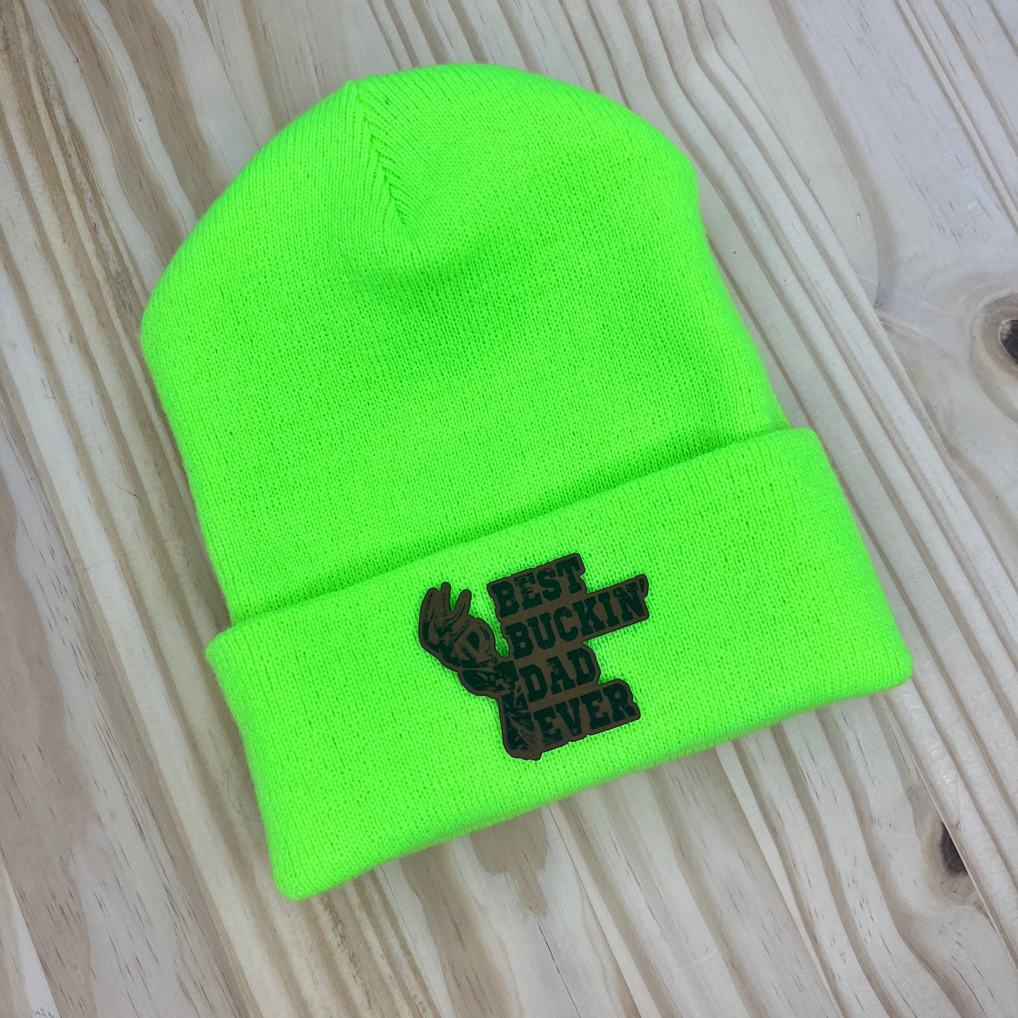 Beanie - Pick Your Patch - Neon Green