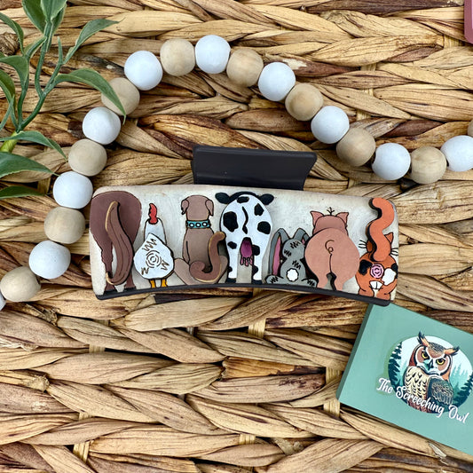 Farm Animals Claw Clip