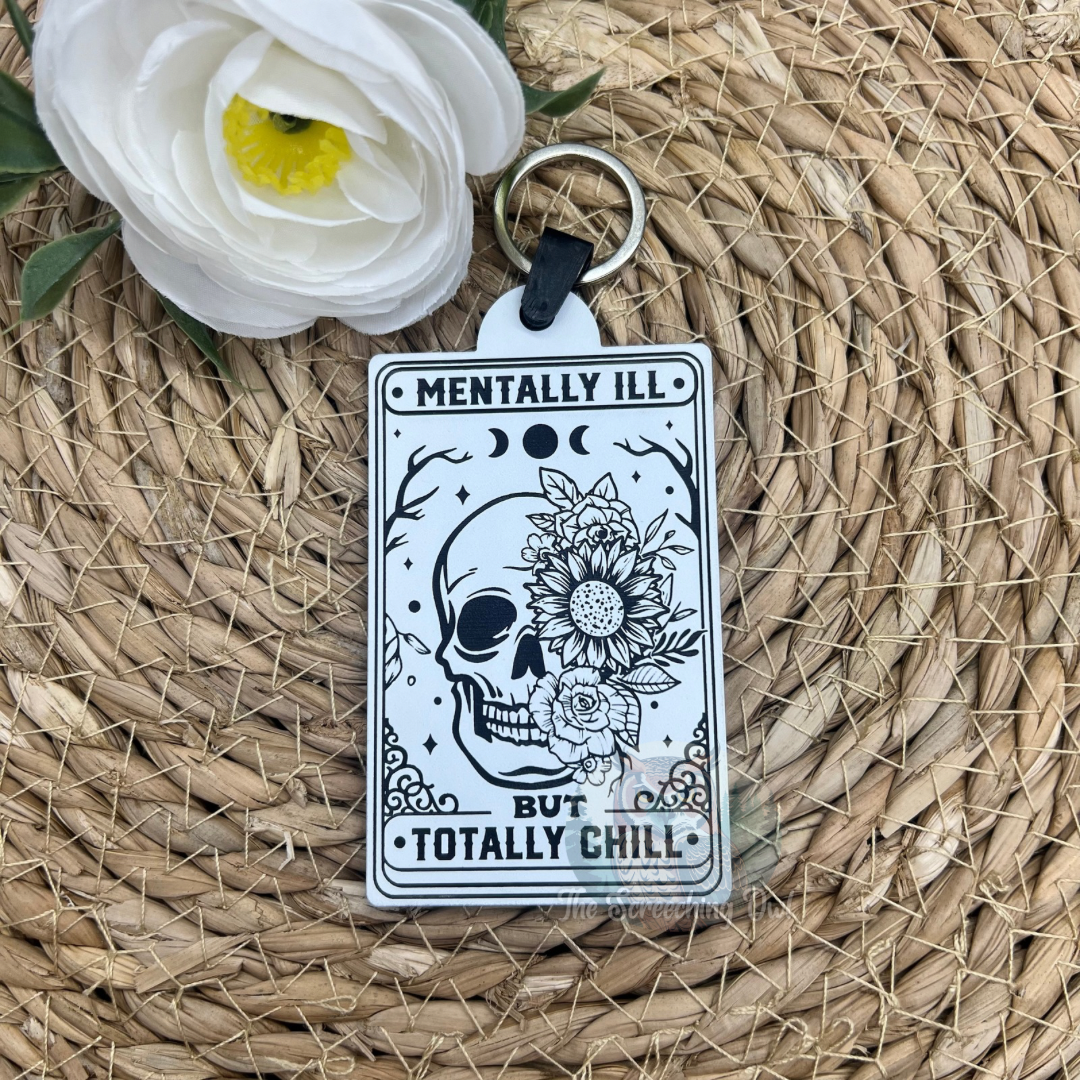 Totally Chill Tarot Card Acrylic Keychain