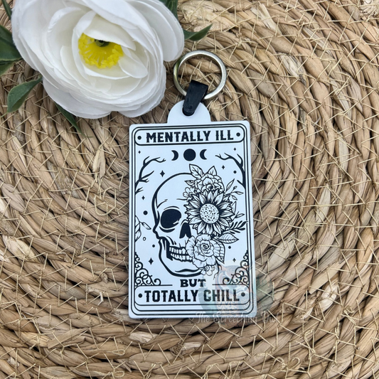 Totally Chill Tarot Card Acrylic Keychain