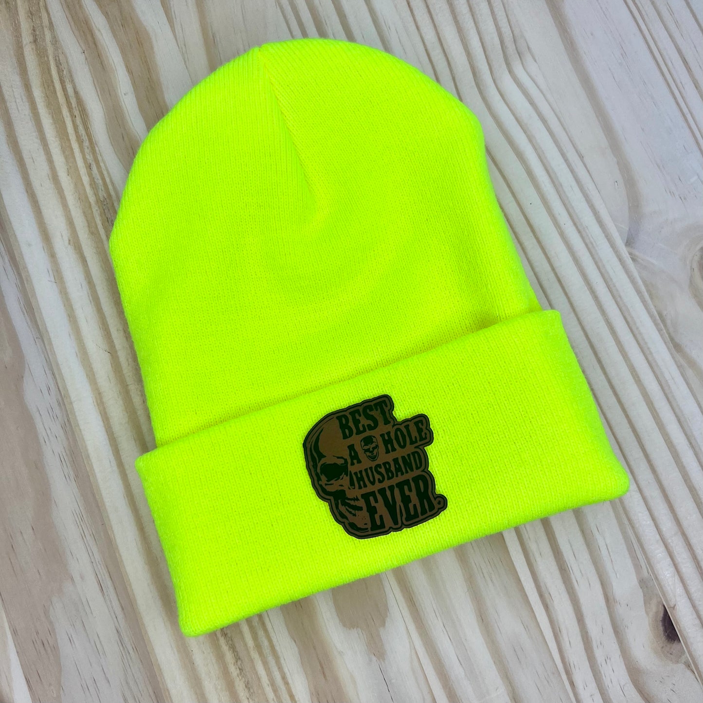 Beanie - Pick Your Patch - Safety Yellow