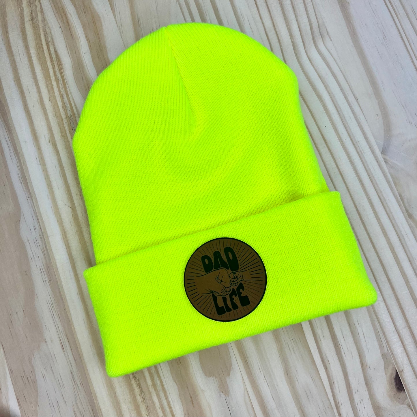 Beanie - Pick Your Patch - Safety Yellow