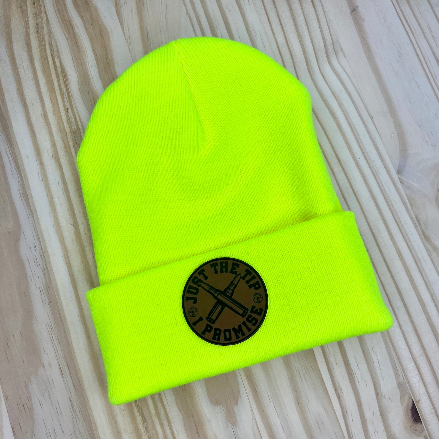 Beanie - Pick Your Patch - Safety Yellow