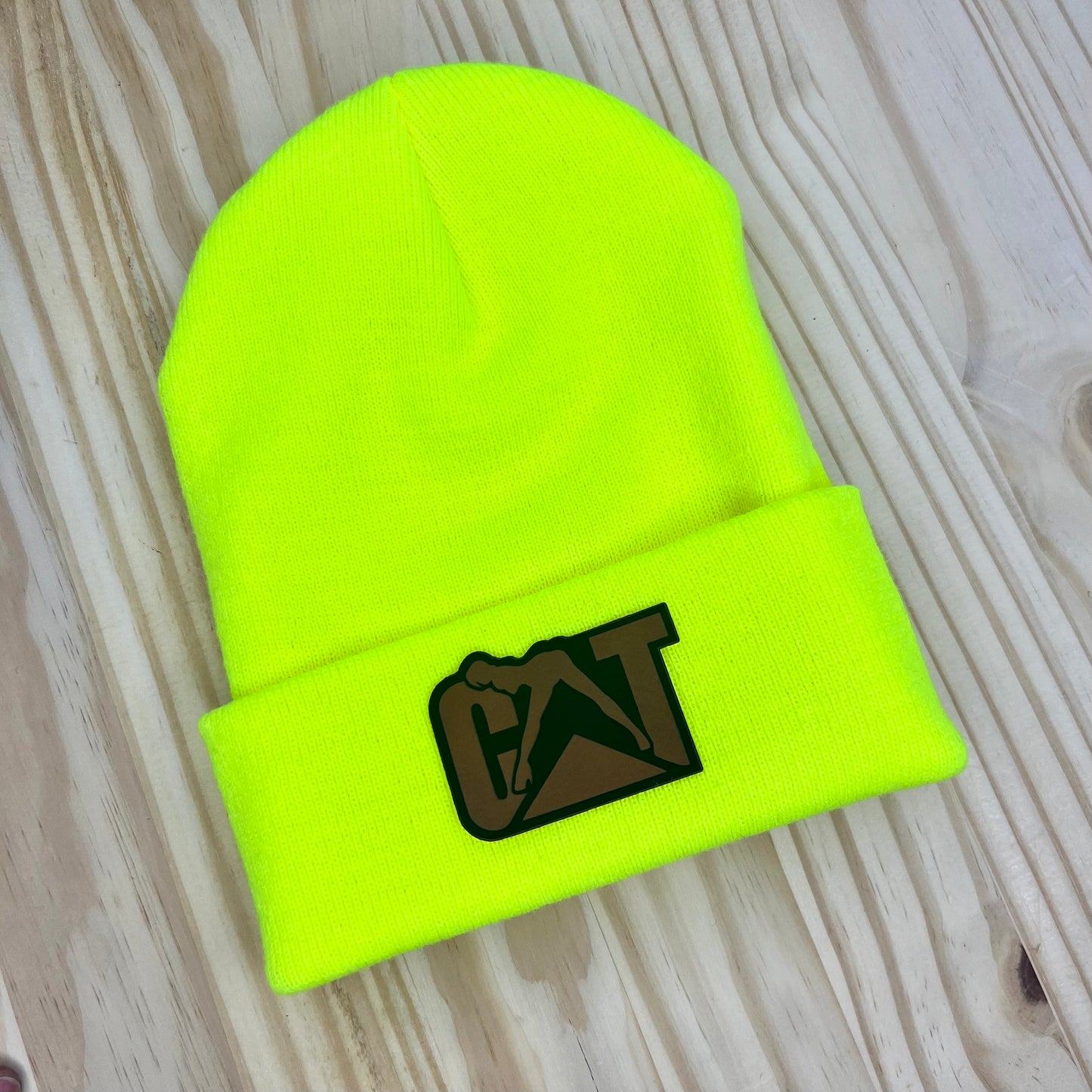 Beanie - Pick Your Patch - Safety Yellow