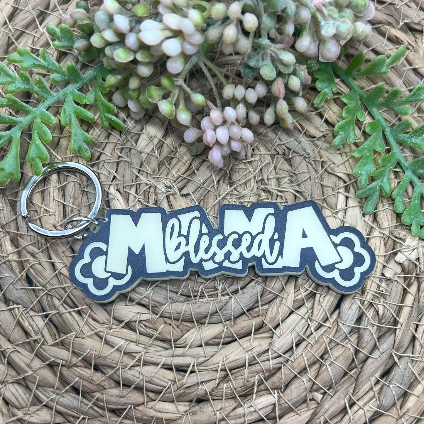 Blessed Mama Acrylic Keychain