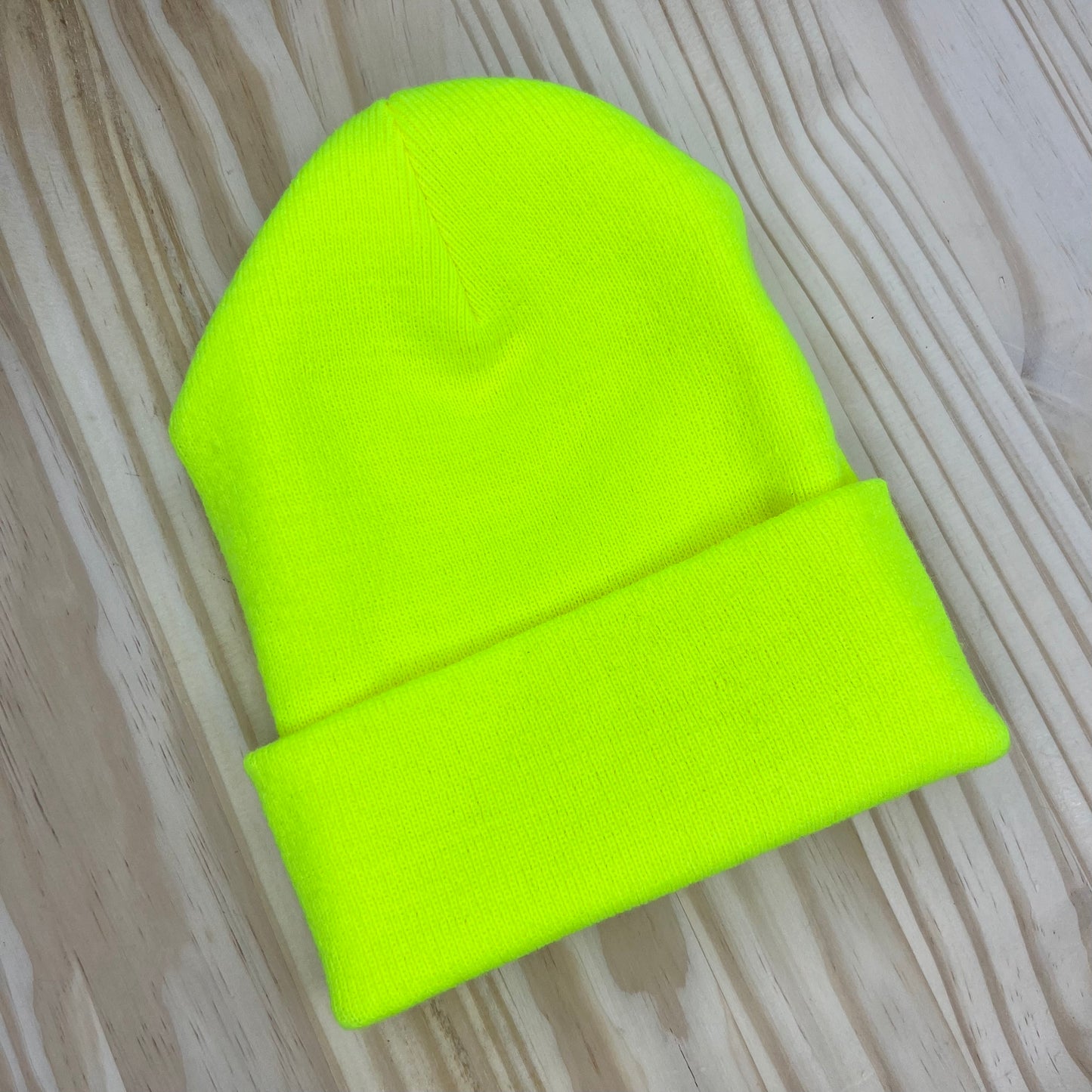 Beanie - Pick Your Patch - Safety Yellow