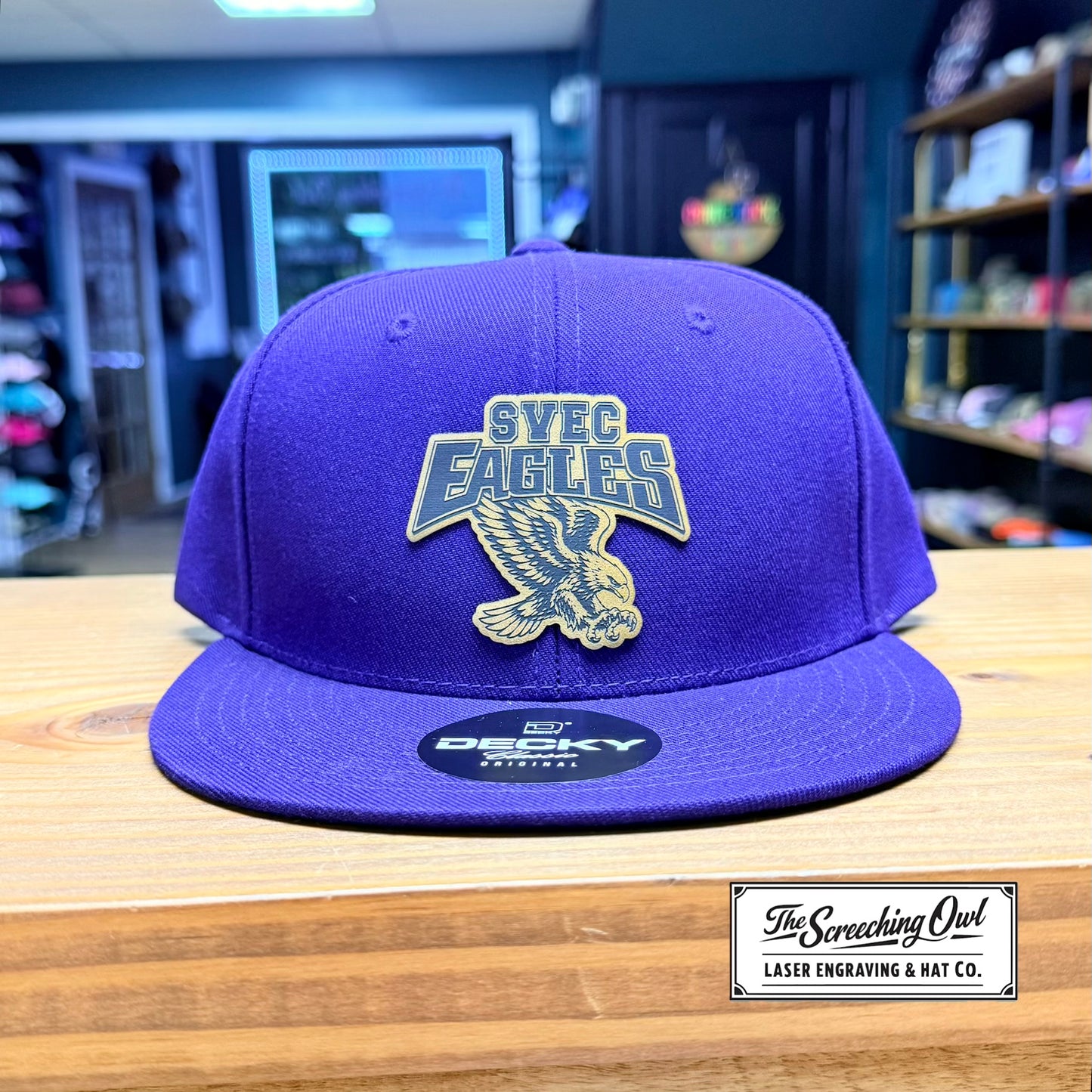 SVEC Eagles Hat - Purple Flat Bill