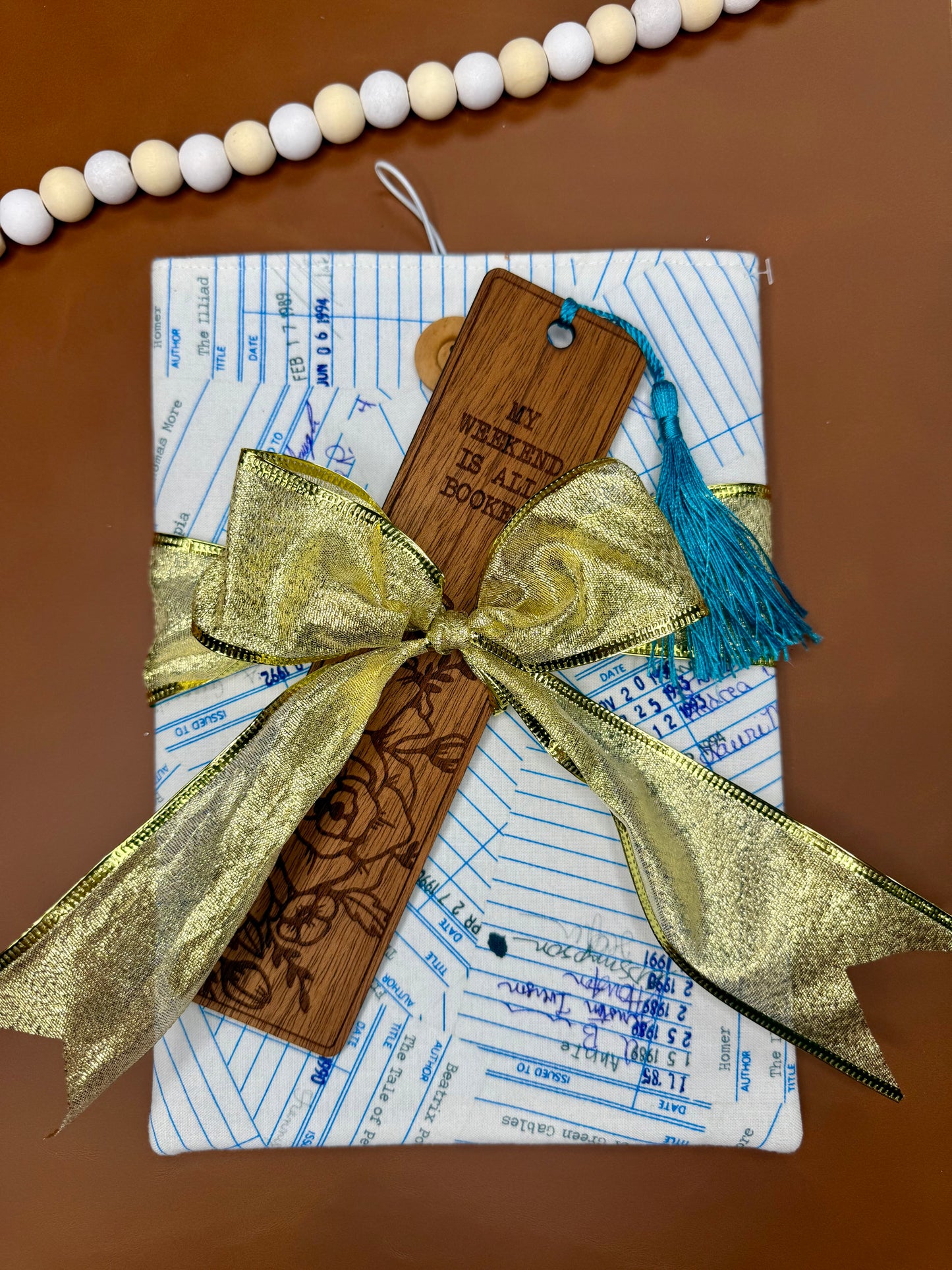 Library Card Book Sleeve Gift Set - Small