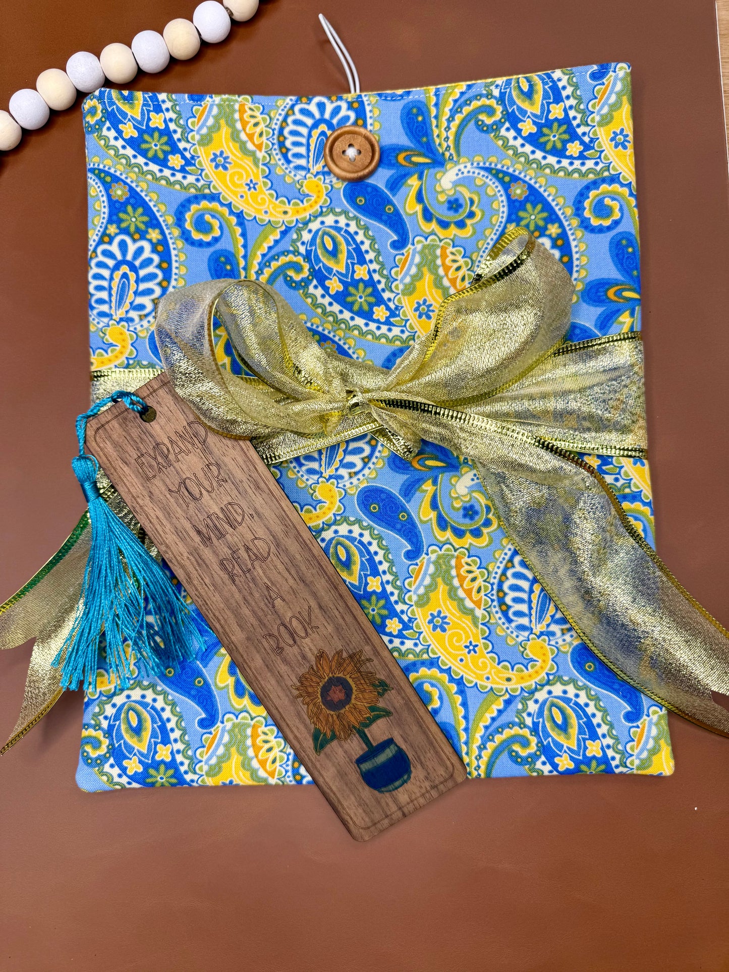 Paisley Book Sleeve Gift Set - Large