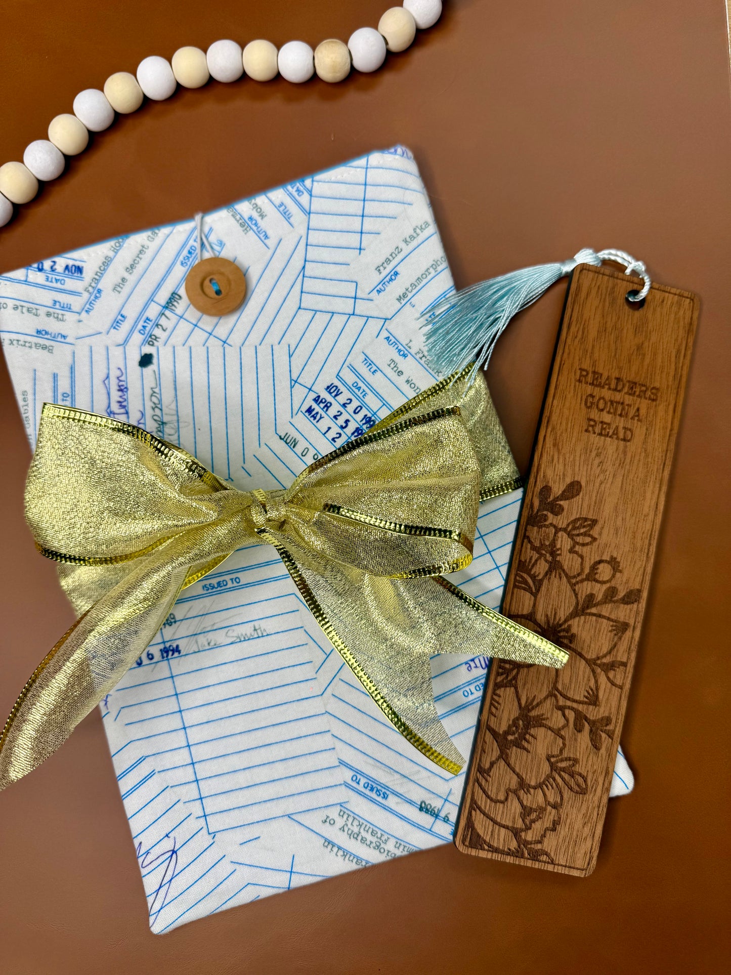 Library Card Book Sleeve Gift Set - Small