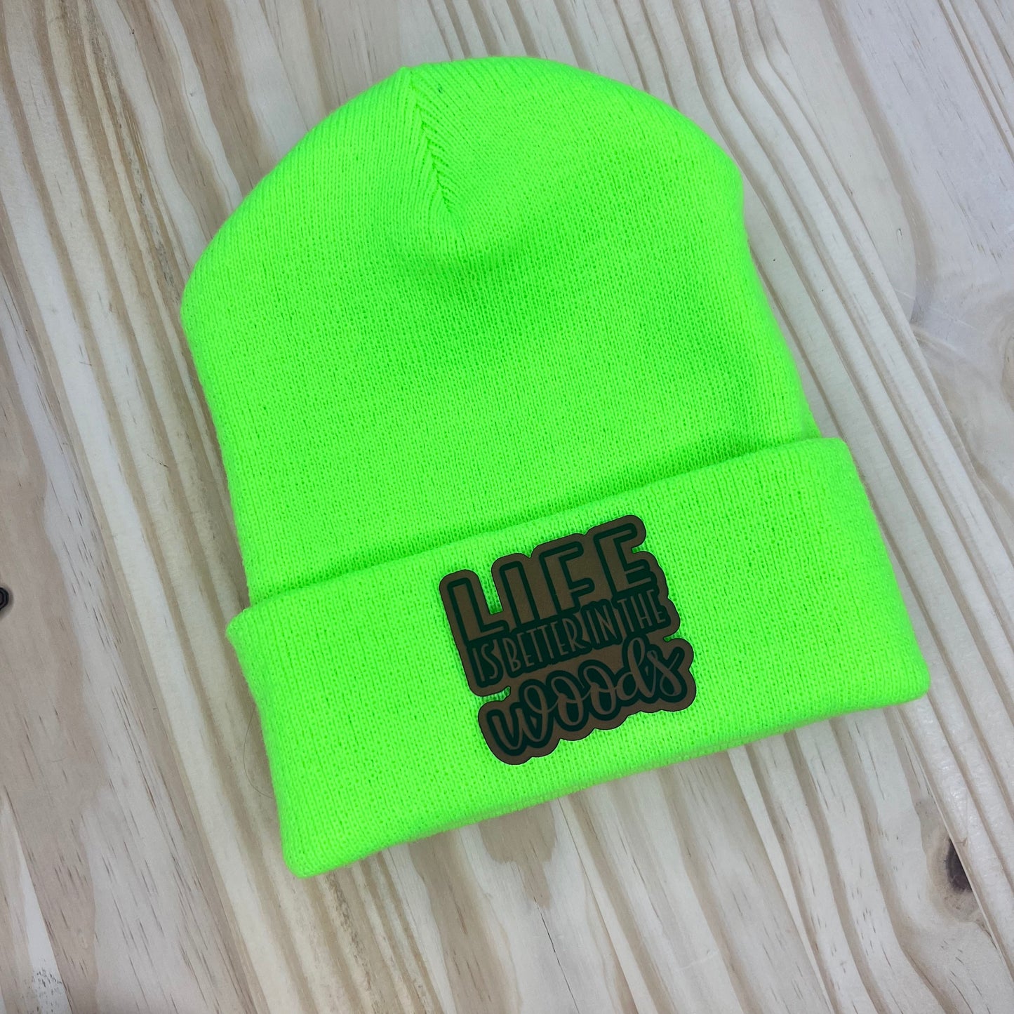 Beanie - Pick Your Patch - Neon Green