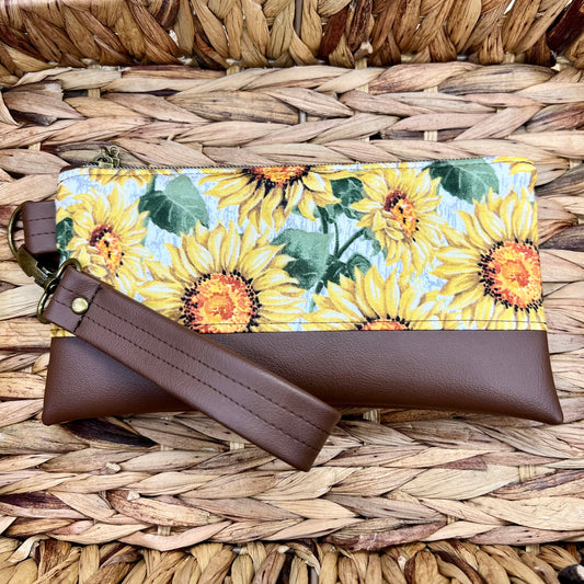 Sunflower Wristlet Wallet