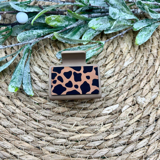 Cow Print Claw Clip